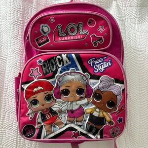 LOL Surprise! Backpack Pink Born To‎ Rock Free Stylin School Bag